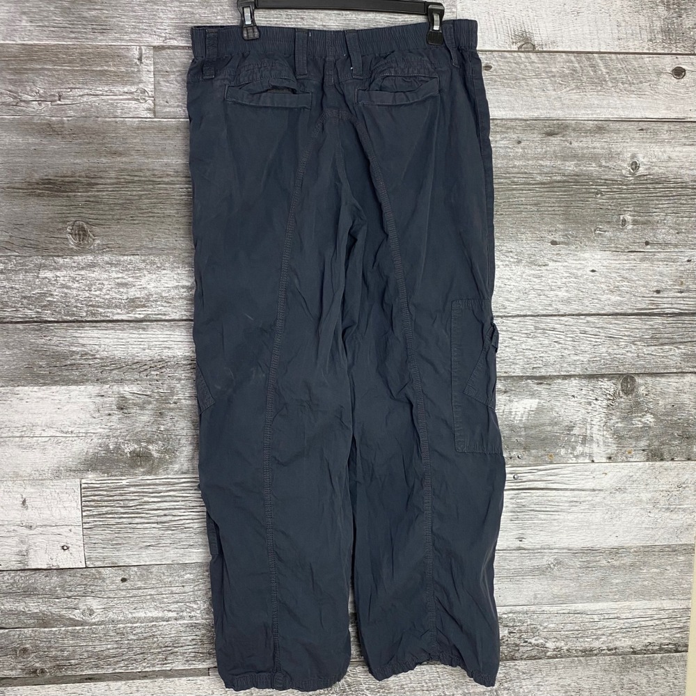 BDG Parachute Cargo Pants Womens L Charcoal Gray Relaxed Cotton Utility Pocket